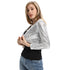 Women's Shining Long Sleeve Jacket Cropped Length - menochic